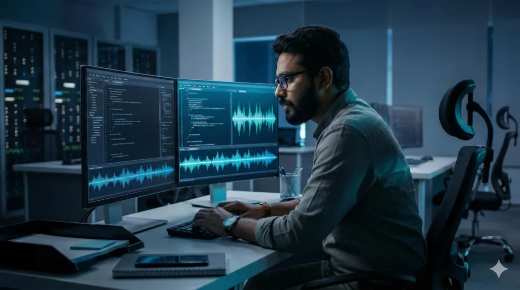 An Indian developer working on Indic language AI models and open-source tech like OpenHathi.