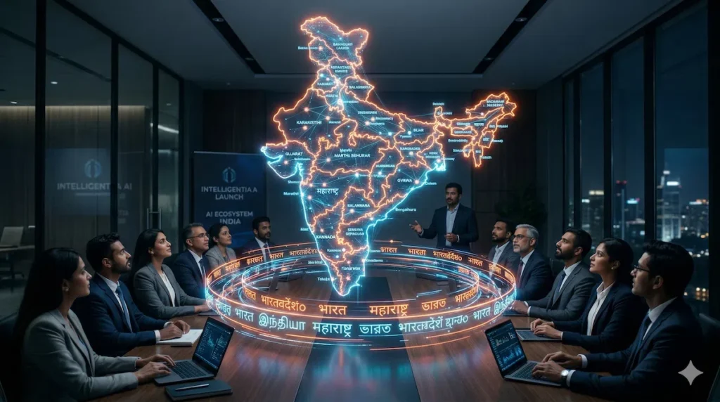 BharatGPT and Hanooman AI Reliance Jio ecosystem map.