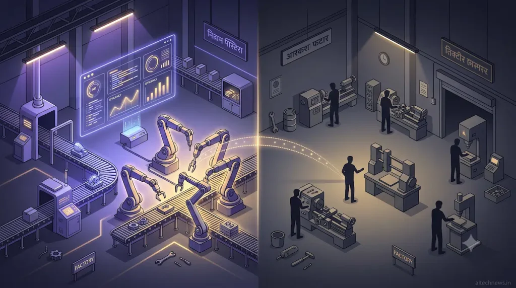 India's MSME AI adoption gap — small manufacturers vs large AI-powered factories