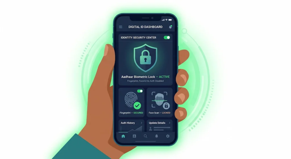 How to lock Aadhaar biometrics protect identity from deepfake fraud India