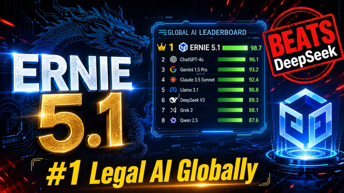 Baidu ERNIE 5.1 Preview beats DeepSeek and ranks #1 in Legal AI on LMArena 2026