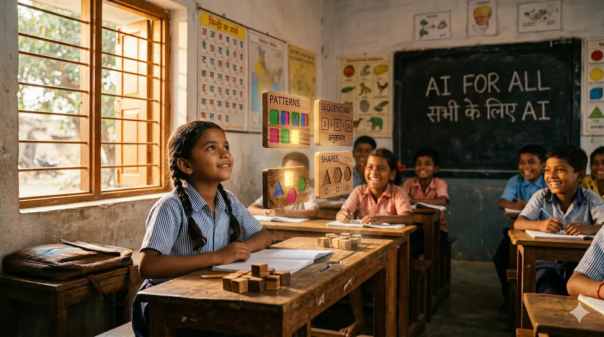 Indian school students from Classes 3 to 8 learning AI concepts under the new CBSE AI Curriculum 2026