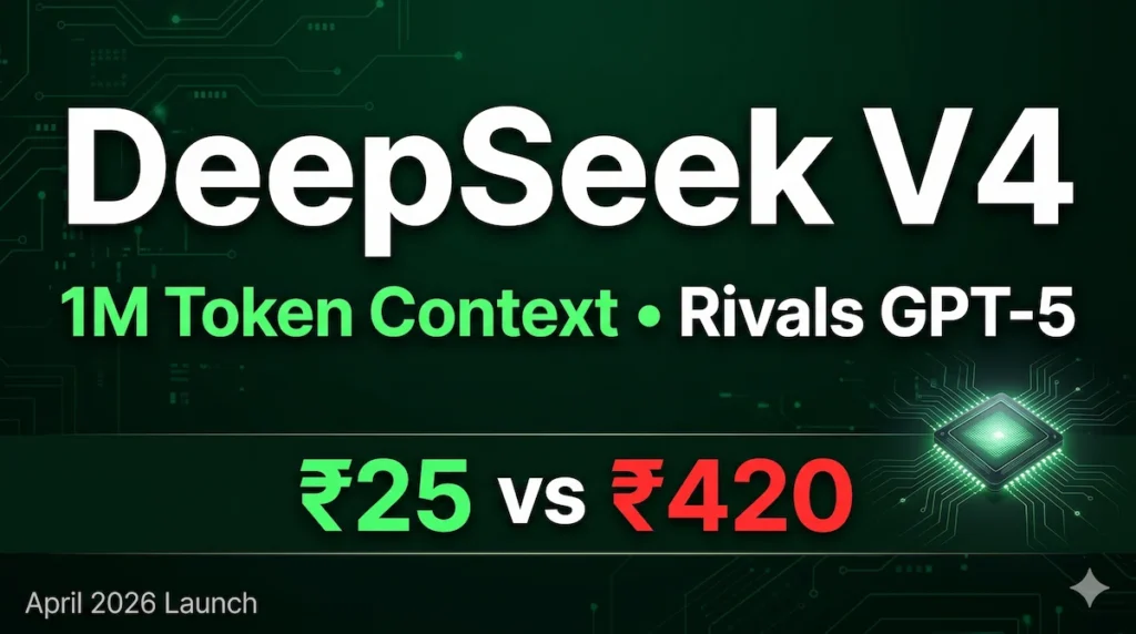 DeepSeek V4 launch 2026 — open source AI rivals GPT-5 at ₹25 per million tokens
