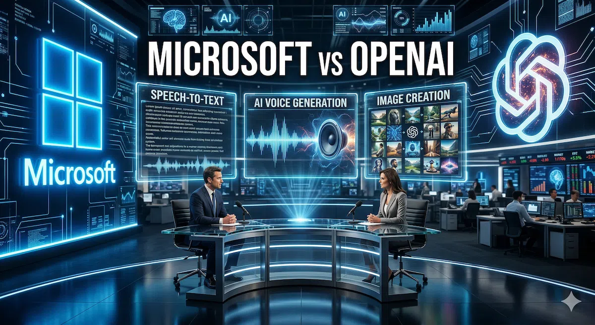 Microsoft vs OpenAI AI models illustration