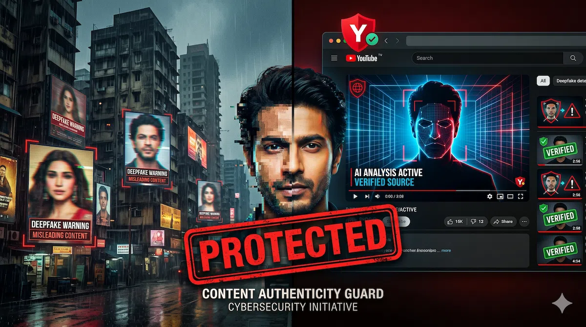 YouTube deepfake removal tool protecting Bollywood and Indian cricket celebrities