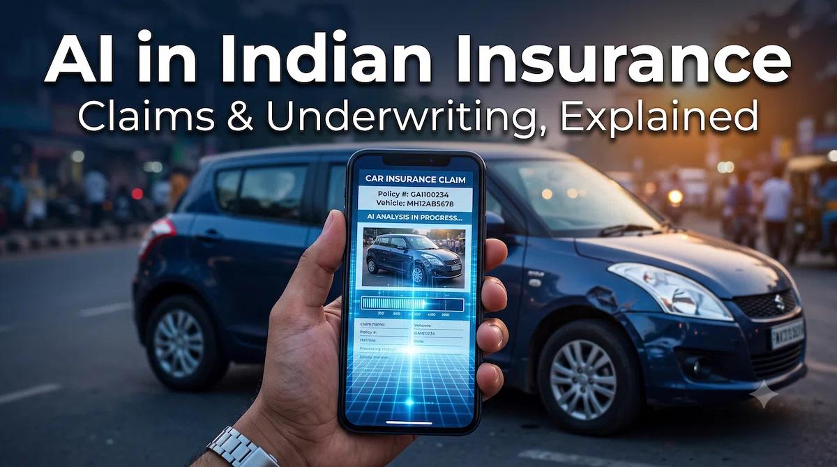 AI in Indian insurance — digital scan of a claim on a smartphone representing AI-powered claims automation