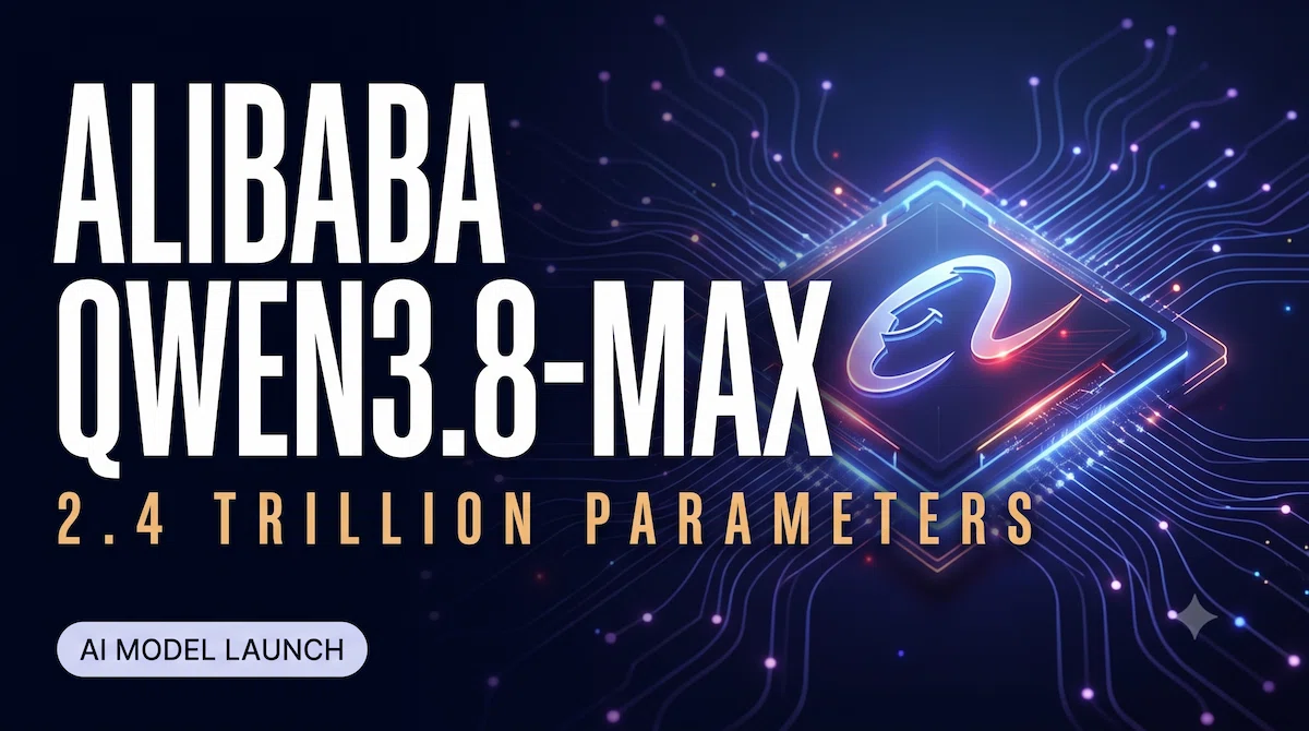 Alibaba Qwen3.8-Max AI model — 2.4 trillion parameter frontier AI launch thumbnail