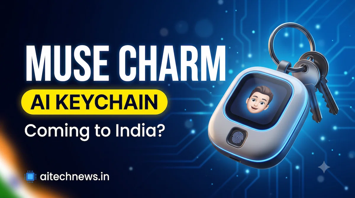 Muse Charm, Meta's keychain-sized AI device concept with a glowing avatar screen
