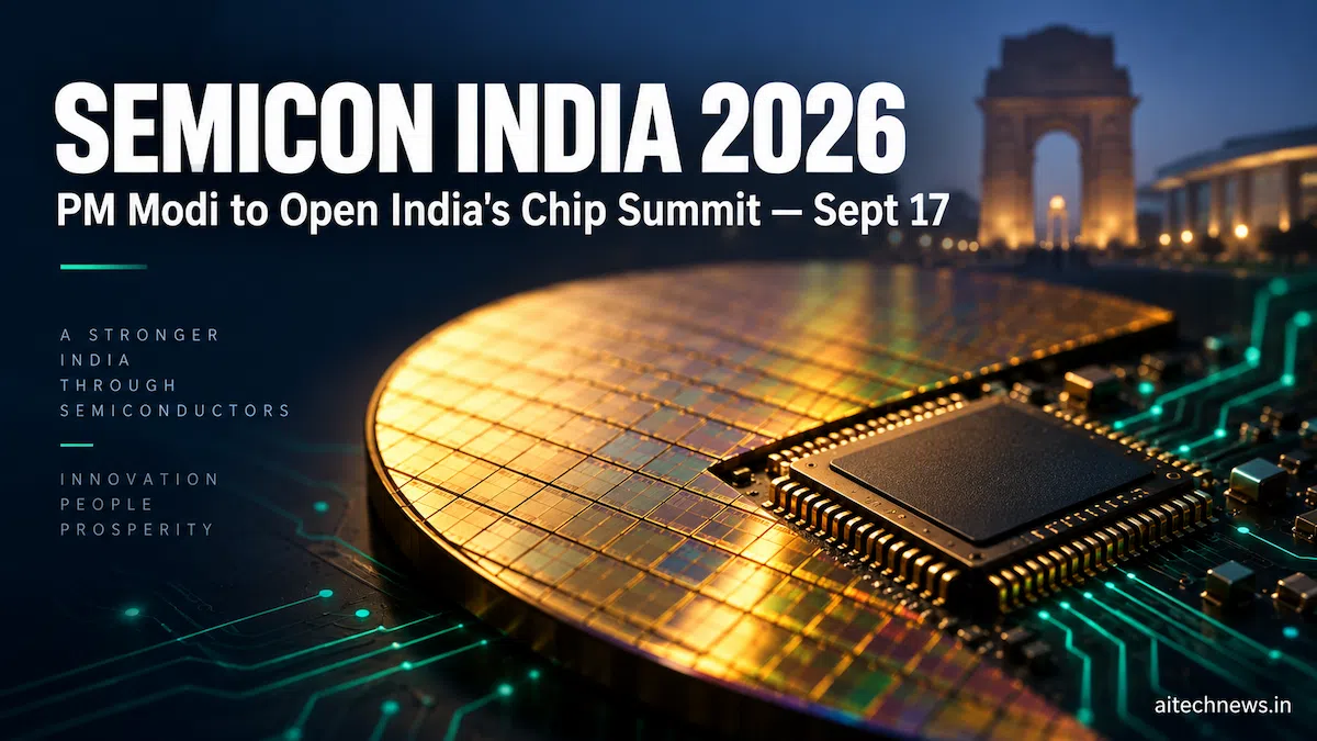 SEMICON India 2026 featured image — PM Modi to inaugurate India's semiconductor summit on September 17 in New Delhi